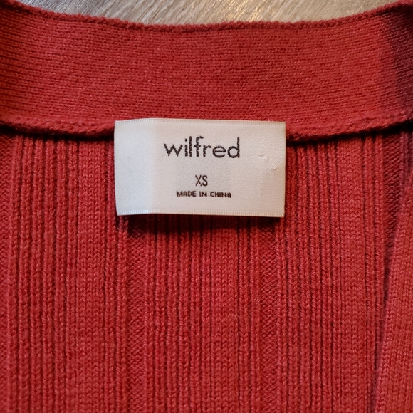 Wilfred Merino Wool Plunge Cardigan, Size XS - Picture 4 of 7